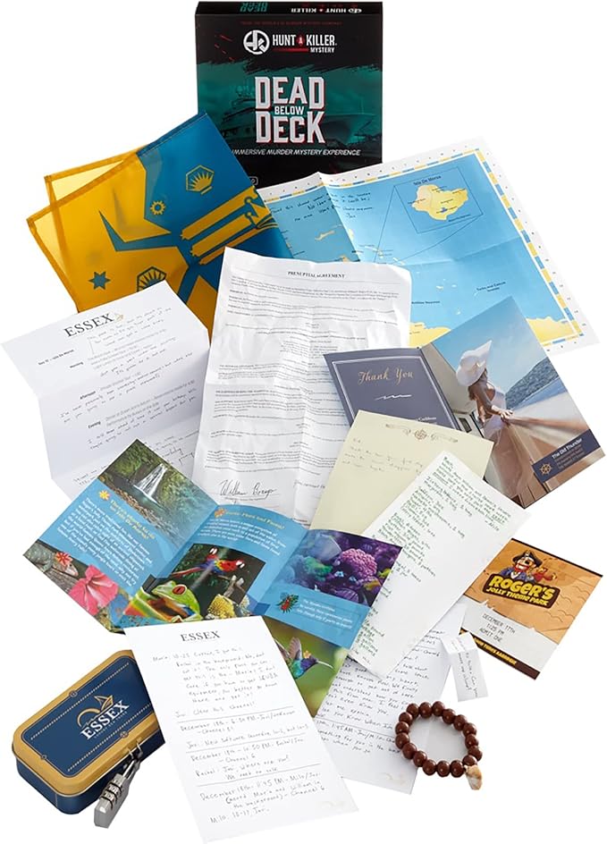 Hunt A Killer: Dead Below Deck, Solve a Murder on a Yacht, Mystery Box Game for True Crime Fans, Murder Mystery Game for Adults, Play True Detective and Crack Unsolved Mysteries, Designed for Ages 14+