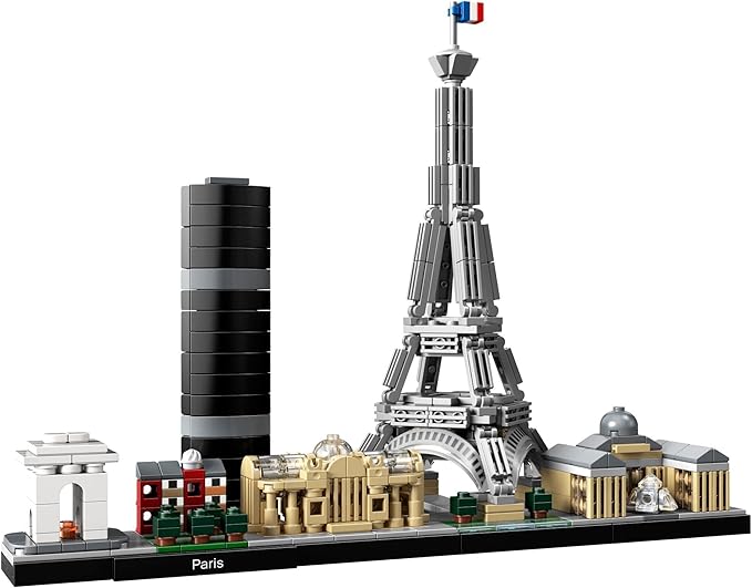 LEGO Architecture Paris Model Building Set - Detailed Display Building Block Set for Kids, Boys and Girls, Ages 12+ - Unique Gift for Travel & Architecture Enthusiasts - 21044