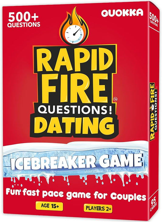 QUOKKA Couples Conversation Games for Date Night - Fun Couple Card Game with 500+ Questions - Perfect Icebreaker Game for Adults & Date Night Games for New or Married Couples I Travel Version