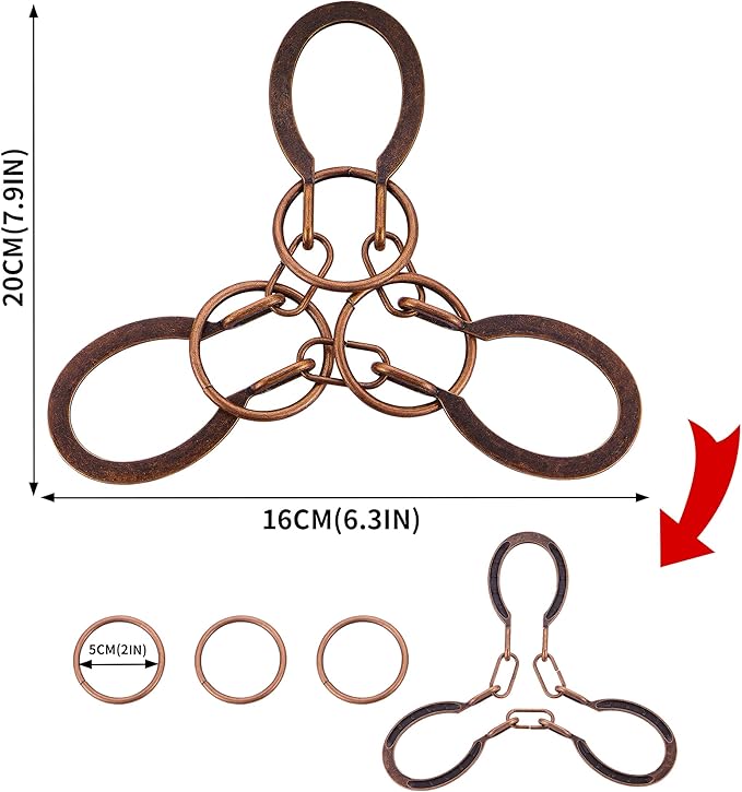 Brain Teaser Puzzles - Metal Horseshoe Cast Puzzle Game Toy Unlock Interlock Puzzles Box Mind IQ Logic Test Disentanglement Games Toys for Adults Office Supplies WP140D