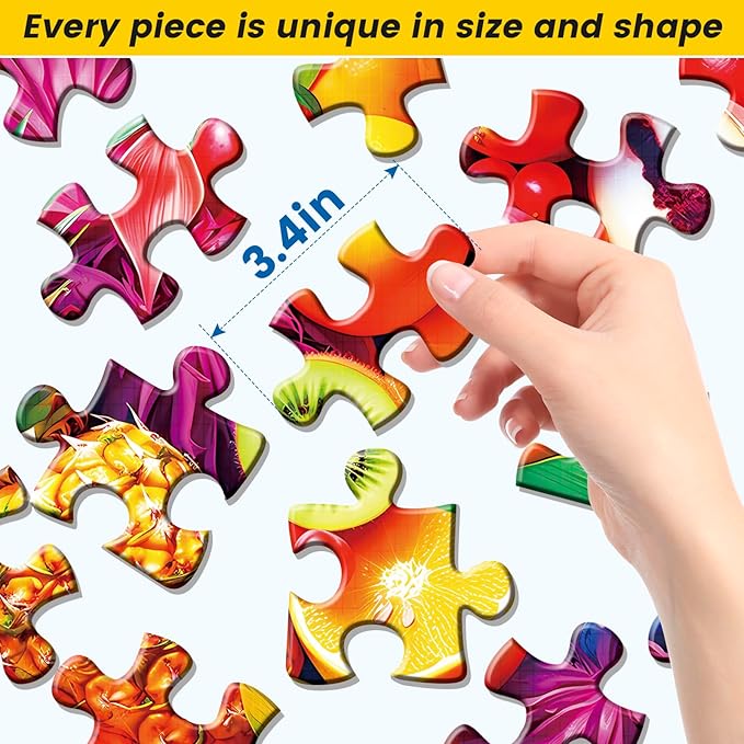 24 Large Piece Puzzle for Seniors 6 Pack Puzzles Dementia Alzheimer's Products and Activities for The Elderly Adults Puzzle Alzheimer's Easy Puzzles Gift Memory Games for Patients, 6 Storage Bag