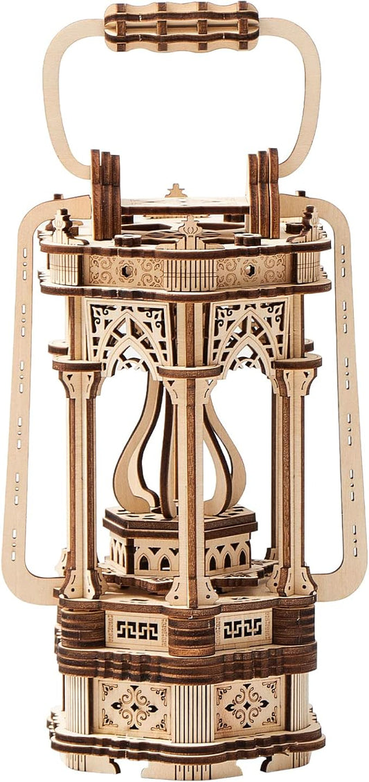 3D Wooden Puzzles Medieval Style Vintage Lantern Model Kits Includes Light Source, Brainteaser and Puzzle for Christmas/Birthday,Gifts for Adults and Teens to Build Combination