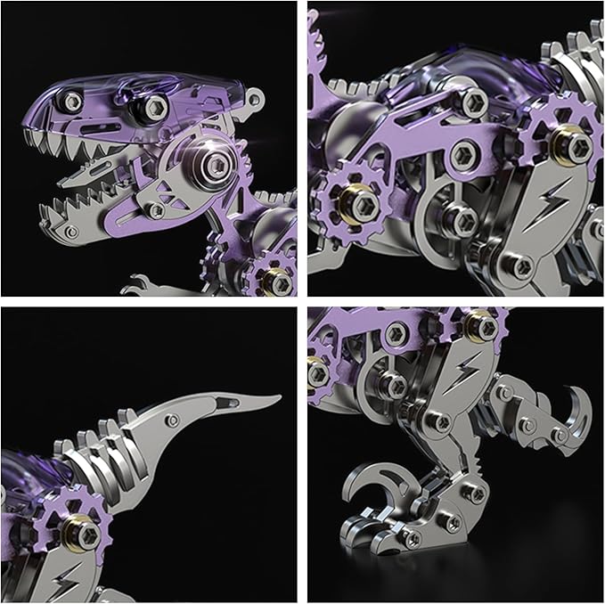 FILASLFT 3D Metal Puzzles,Mechanical Dinosaur 3D Metal Puzzle for Adults,Velociraptor Series DIY 3D Metal Model Kits,Home Decoration Art Handicrafts Gifts Toys