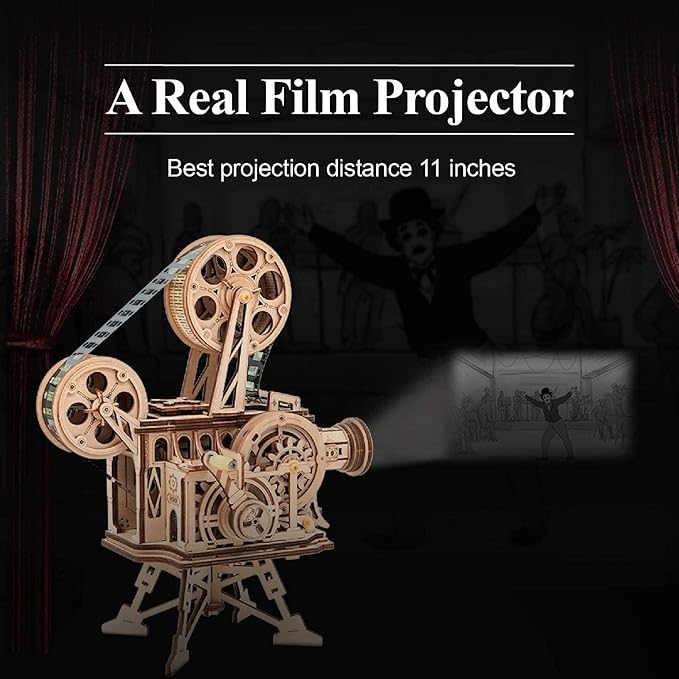 ROKR 3D Wooden Puzzles Vitascope for Adults - Model Building Kits Mechanical Construction for Adults to Build, Educational Brain Teaser DIY Crafts Kits, Halloween Collection Gifts for Men (Vitascope)