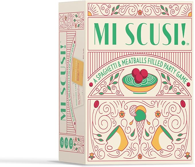 Mi Scusi Party Game - Hilarious Italian Family Card Game, Perfect for Game Night, Ages 14+, 2+ Players, 30 Minute Playtime, Made by Fitz Games