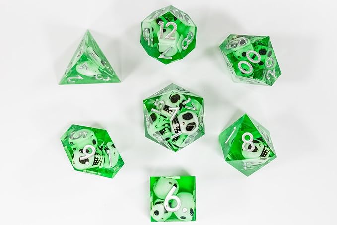 Sharp Edge Dice Set for DND for Dungeons and Dragons Ttrpg Games, Multi-Sided RPG Polyhedral Resin DND Dice Set | Collectable Dice (Resin Mystery Dice)