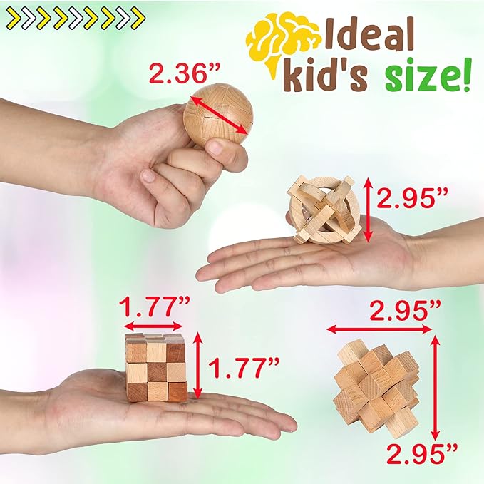 Brain Teasers Metal Puzzles for Kids & Adult 22Pack, Mind, Logic and IQ Game Test Toy for Teens, Disentanglement 3D Coil Cast Wire Chain Intelligence Toy for Party & Office, Puzzle Travel Games（Hard）