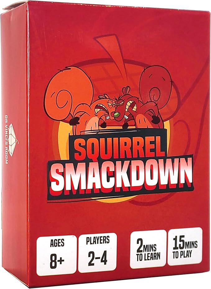 da Vinci's Room Squirrel Smackdown - The Fast Paced Family Card Game for 2-4 Players | Fun Card Games for Teens, Kids 8-12, or Adults (Compact Edition)