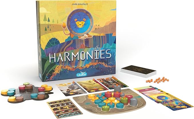 Asmodee Harmonies Board Game - Create Oneiric Landscapes, Strategic & Poetic Gameplay, Fun Family Game for Kids & Adults, Ages 10+, 1-4 Players, 30 Min Playtime, (Multilingual Edition)
