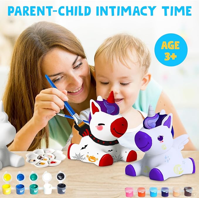Goodyking Paint Your Own Flying Unicorn Lamp Kit, DIY Unicorn Crafts Night Light, Arts & Crafts for Kids Age 8-12, Painting Art Supplies, Birthday Easter Gift for Kids Age 3 4 5 6 7 8+