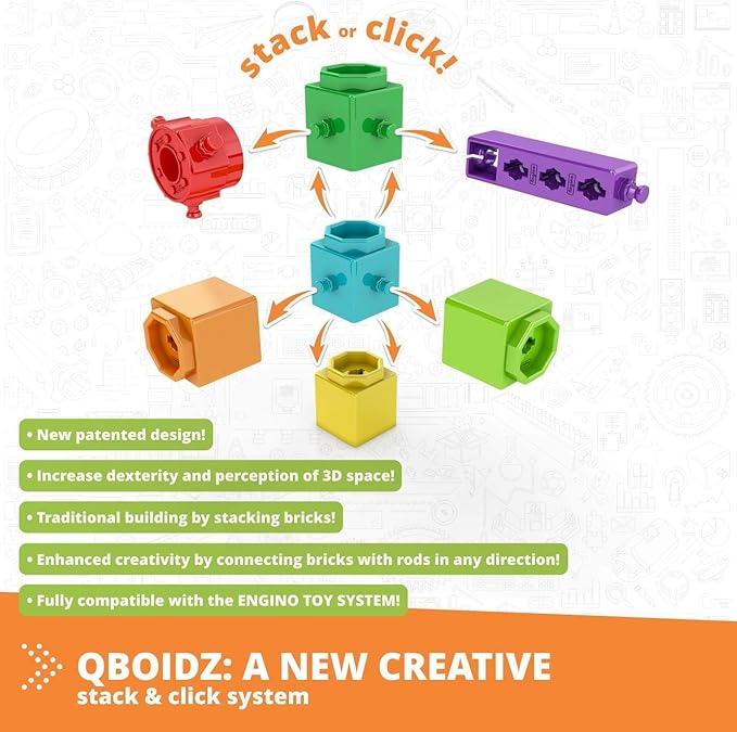 Engino STEAM Labs, Learning About Vehicles, STEAM Kit for Ages 3+, Building Blocks, STEM Kit for Girls & Boys, Learning & Education Toys, Kindergarden Toys (5 Models)