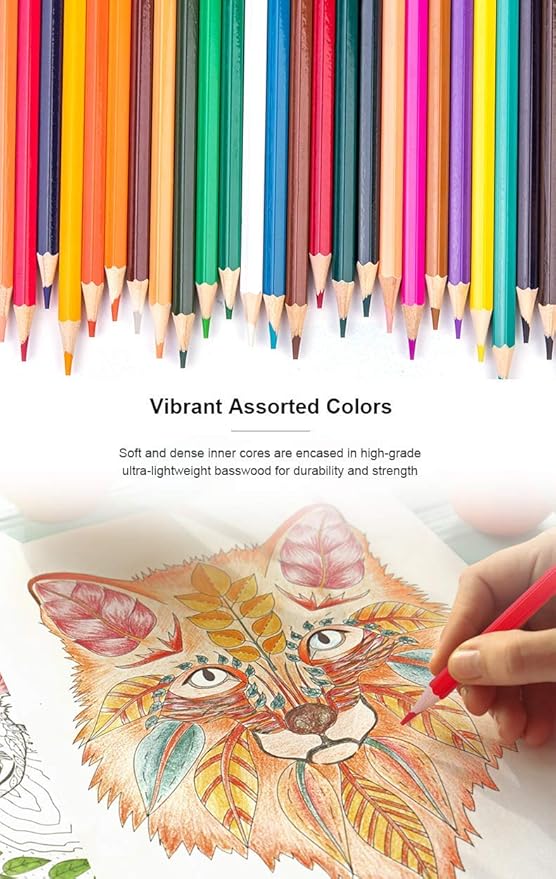 Deli 48 Pack Colored Pencils with Built-in Sharpener in Tube Cap, Vibrant Color Presharpened Pencils for School Kids Teachers, Soft Core Art Drawing Pencils for Coloring, Sketching, and Painting