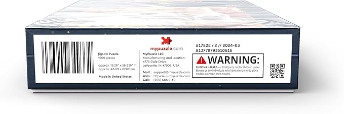 MyPuzzle Pug Puppies - Premium 1000 Piece Jigsaw Puzzle - Made in USA