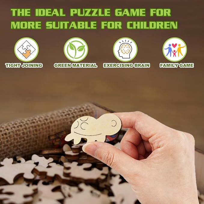 Wooden Puzzles for Kids Ages 4-8, Sea Turtle Puzzle, Unique Animal Shaped Wooden Jigsaw Puzzles for Kid, 50 Pieces Puzzles for Kids(50pcs,11.4 * 11.4in)