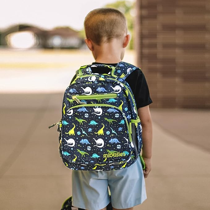 mibasies Toddler Backpack for Boys 2-4: Cute Kids Backpacks Boys - Preschool Kindergarten Backpack - Galaxy Dinosaur