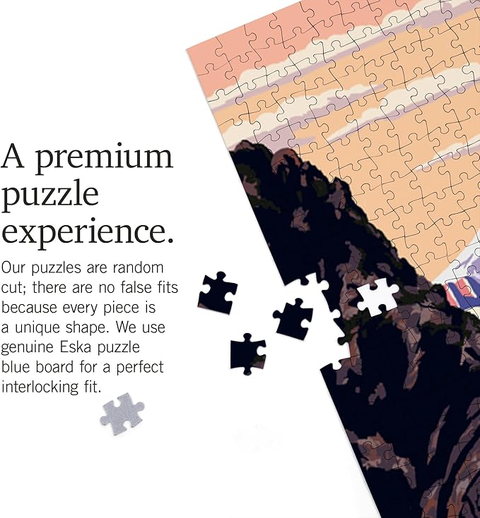 Lantern Press 1000 Piece Jigsaw Puzzle for Adults, Alaska, Cruise Ship and Sunset