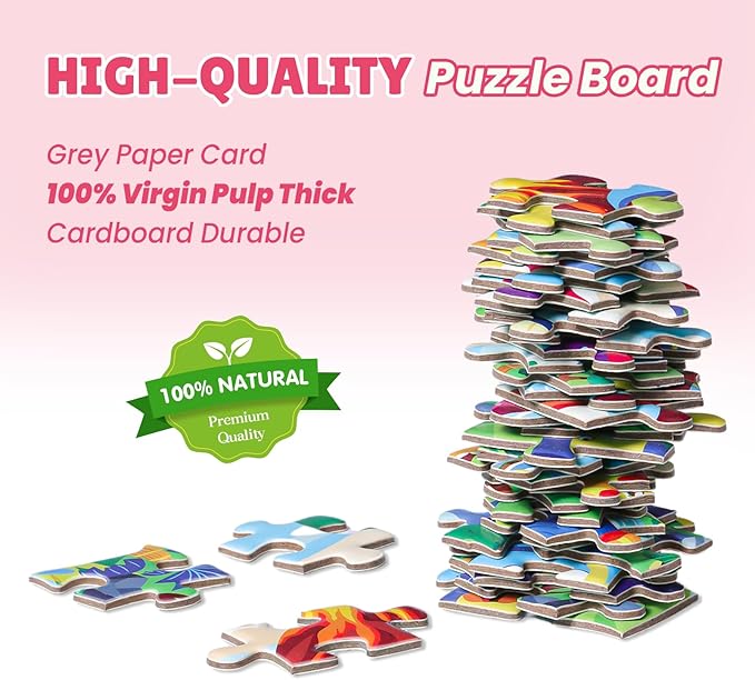 ELX 52 Piece Butterfly Jigsaw Puzzle for Kids 3+, Large Floor Puzzle for Preschool Learning with Storage Bag, Educational Toy Gift Birthday and Christmas for Boys Girls