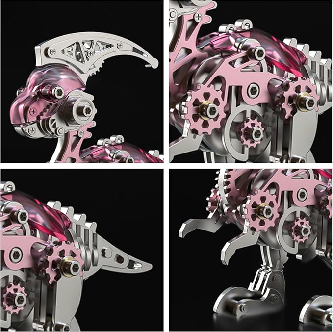 3D Metal Puzzles for Adults,Mechanical Dinosaur 3D Metal Puzzle,Steel Dinosaur Series DIY 3D Metal Model Kits,Home Decoration Art Handicrafts Gifts Toys