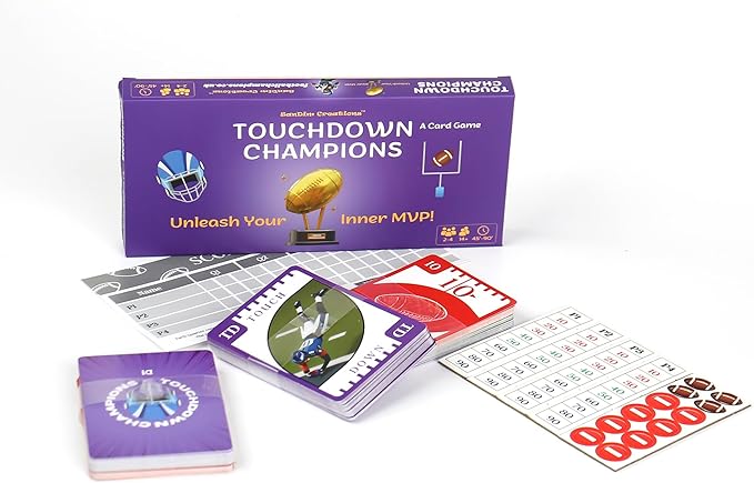 Touchdown Champions Football Card Game - Sports Strategy Card Game - Family Game Night Card Games for 2-4 Players - Perfect for Gifts Super Bowl Parties 14