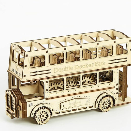3D Wooden Puzzles Double-Decker Bus Model Kits, Brainteaser and Puzzle for Christmas/Birthday,Gifts for Adults and Teens to Build Combination…