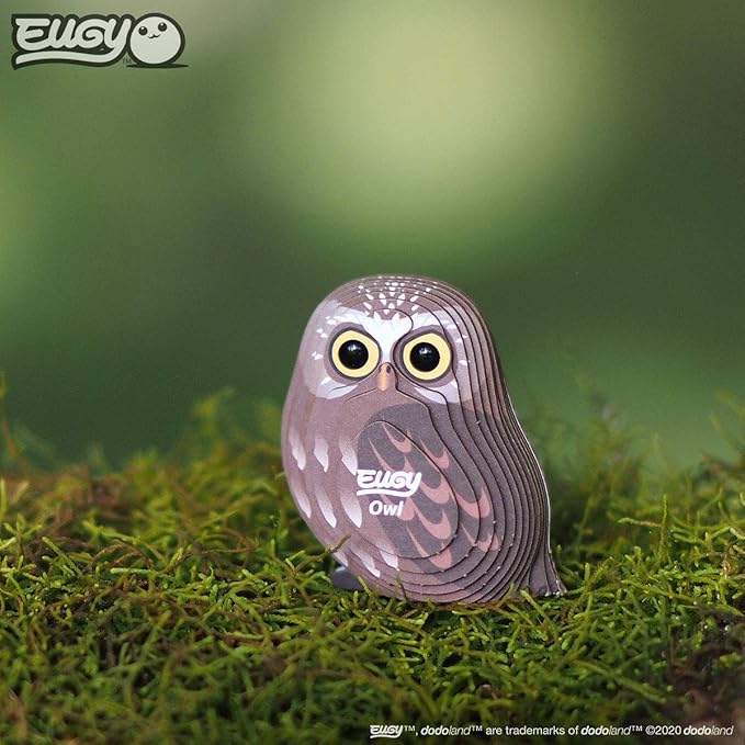 Eugy Owl 3D Puzzle, 24 Piece Eco-Friendly Educational Toy Puzzles for Boys, Girls & Kids Ages 6+