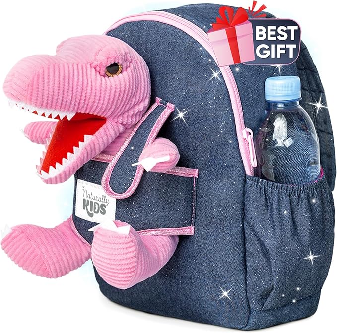 Pink Dinosaur Toys for Kids 5-7, Gifts for 5 Year Old Girls, 4 Year Old Girl Birthday Gift, Toddler Dinosaur Backpack