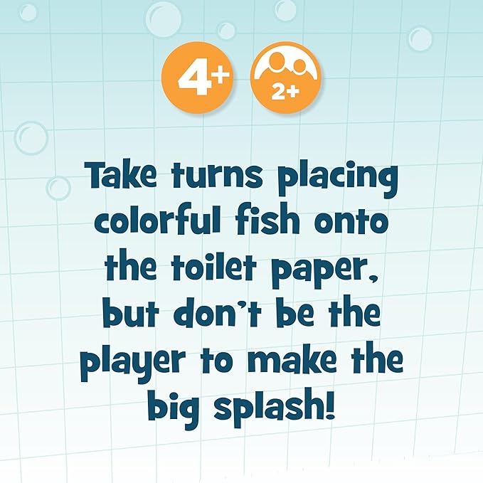 PlayMonster Dont Flush The Fish Game - Hand-Eye Coordination, Strategy Board Games for Family Game Night for Kids and Adults, Easy Assembly, Multiplayer, Ages 4+