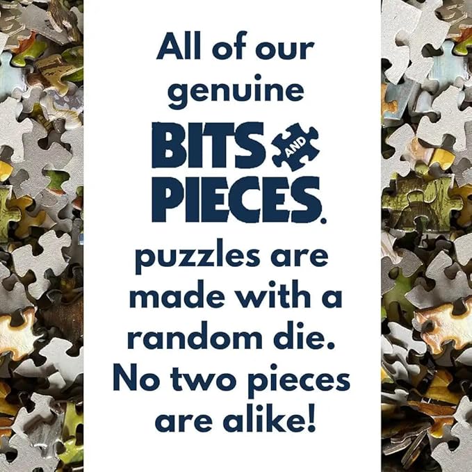 Bits and Pieces – 300 Piece Jigsaw Puzzle for Adults – Summer Garden Friends - Bird Bath Flower Fence Yard Outdoor Animal Jigsaw Puzzle by Artist Alan Giana, Completed Puzzle Size: 18" x 24"