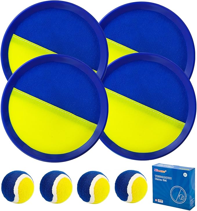 Toss and Catch Ball Set Kids - Lawn Games Beach Games Beach Toys Pool Outdoor for Ages 3 4 5 6 7 8 9 10 Years Old Boy Girl Toys, Playground Sets for Toddlers/Kids/Family