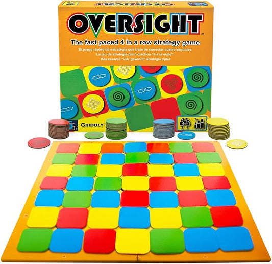 Griddly Kids Oversight – Educational & Fun Strategy Board Game for Family Game Night, Fast-paced Board Games for Adults & Children Alike, Ideal STEM Toys & Kids Games Gift for Children Ages 8-12
