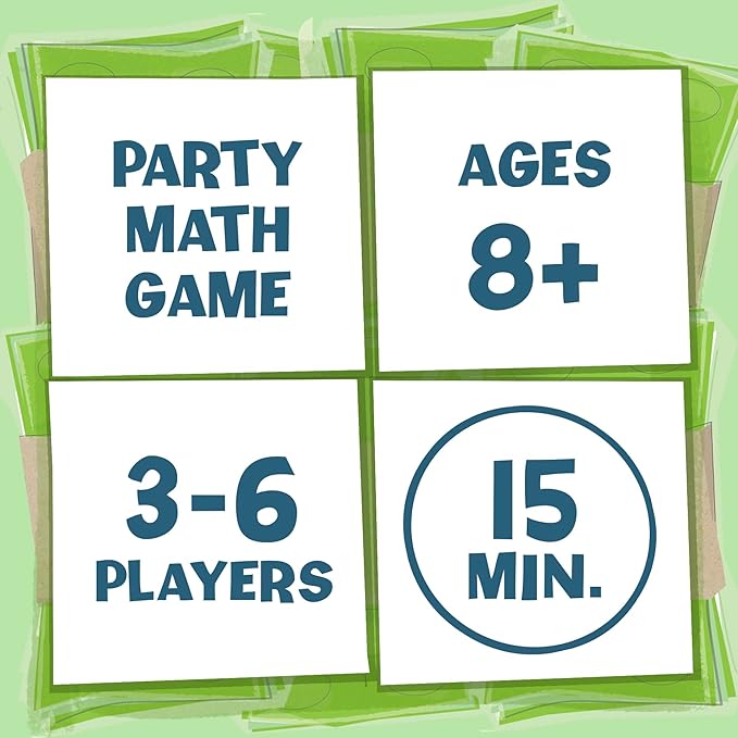 Melon Rind Clumsy Thief Math Game for Kids Ages 8+, Educational for Kid's Learning and Confidence Building, Fun Math Card Game for 3-6 Players Adding to 100
