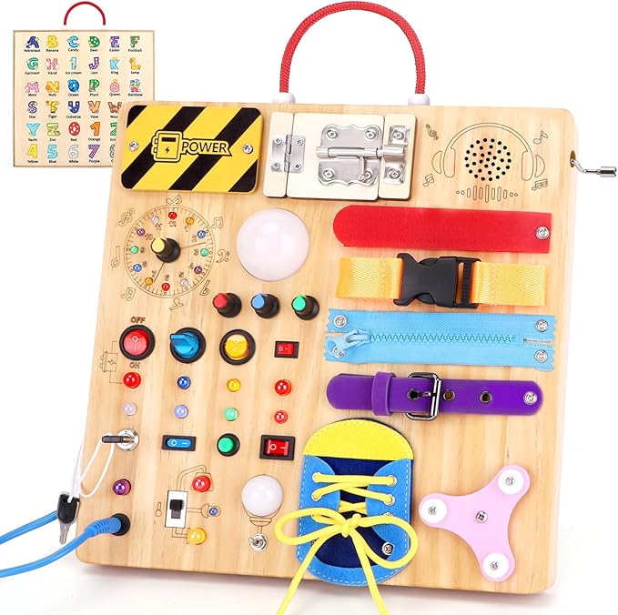 23 in 1 Busy Board Montessori Toys for Toddler and 1-3 Year Old Boys and Girls