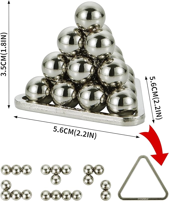 Brain Teaser Puzzles- 3 PCS Metal Puzzles Kit Metal Cast Puzzle Games Toys Unlock Interlock Puzzles Box Mind IQ Logic Test Disentanglement Games Toys for 15+ Adults Office Supplies WP140B