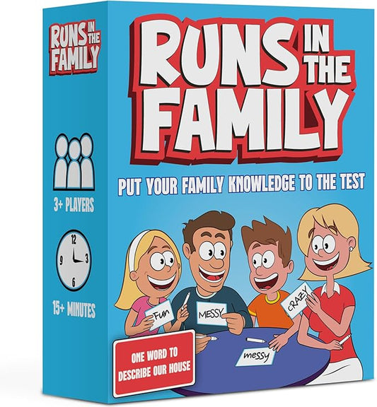 Runs in The Family: Fun Board Games for Family Night - Think Like Your Fam Would - Games for Kids-Adults
