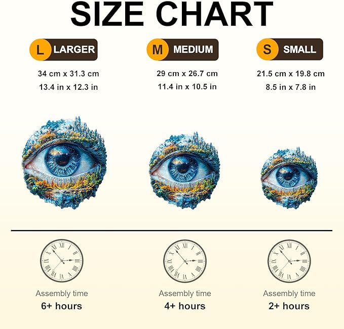 Jigfoxy Wooden Puzzle for Adults, Eye of Nature Jigsaw Puzzles for Adult, Unique Animal Shape Wood Cut Puzzles, Christmas Thanksgiving Gifts for Friends Family (S-8.5 * 7.8in-85pcs)