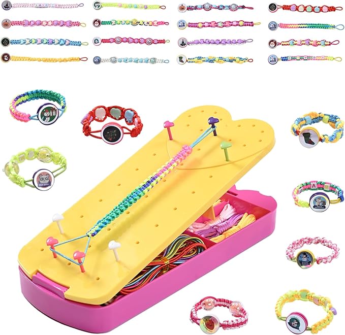 QDGMXIV Bracelet Making Kit for Girl 7 8 9 10 11 12 Year Old, Arts and Crafts Kid Gifts for Birthday