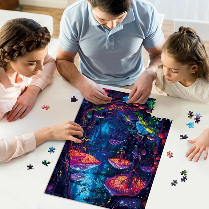 500 Piece Jigsaw Puzzle for Adults, Challenging Hard Puzzles for Kids and Teens Gift Choice Colorful Jellyfish (Multi-Magic World)