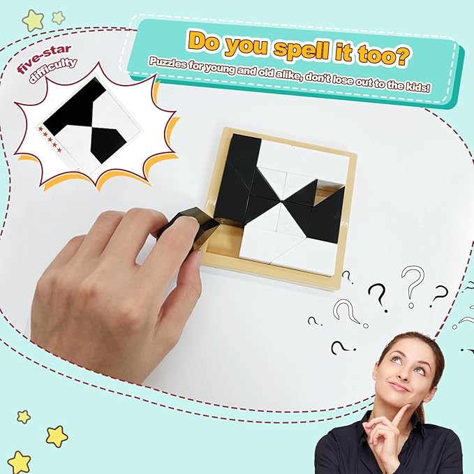 3D Hidden Block Puzzle with Tray - 120 Levels Brain Teaser Game for Kids, Logic Skill Training Toy Ages 3+