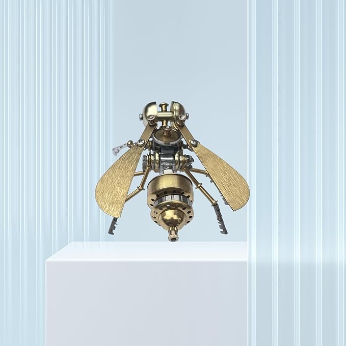 Insect Steampunk Bug Mechanical Sculpture Clockwork 3D Steampunk Metal Puzzle Insects Model (Little Bee -B)