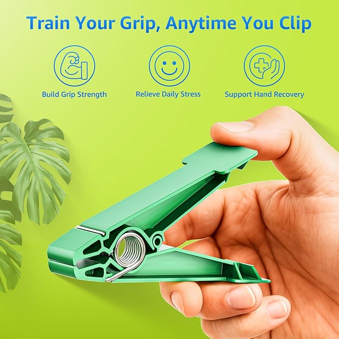 FitBeast Finger Exerciser Set – 5 Resistance Clips for Hand Therapy, Grip Strength & Dexterity – Ideal Finger Strengthener for Rehab, Stroke Recovery, Arthritis, Seniors & Athletes