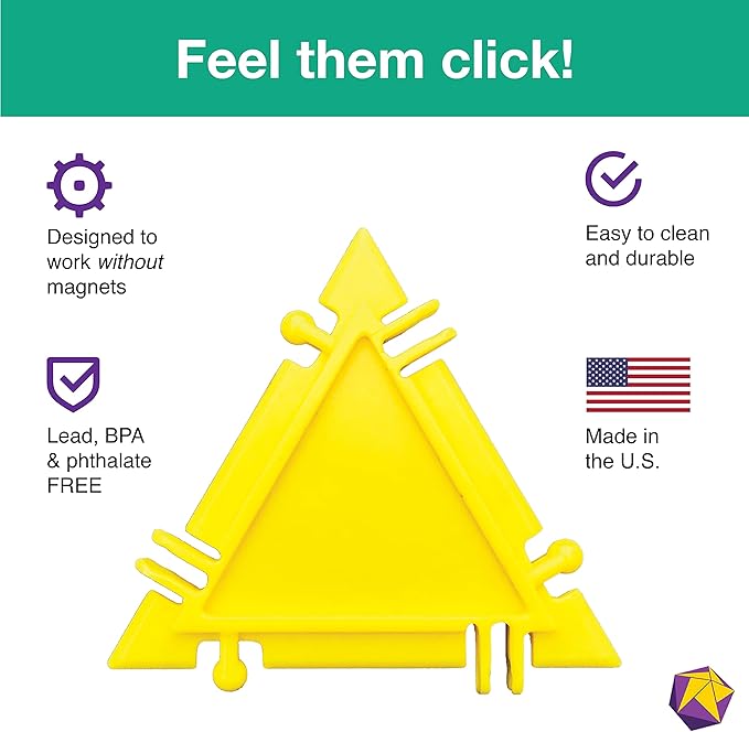 3D Building Set for Learning Math, Includes Many Online Activities, 32-pc, Made in USA (Pentagon/Triangle)