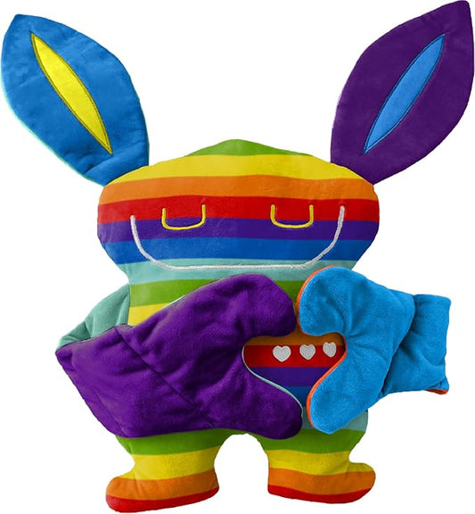 Weighted Plush Toy – Machine Washable Calming Stuffed Animal for Kids – Arms and Body are Weighted to Give a Realistic Hug – Soft Companion for Playtime, Naptime & Travel (Fuss)