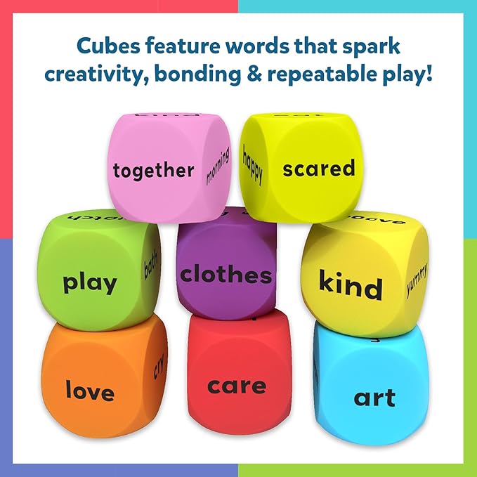 Skillmatics Conversation Cubes for Kids - 8 Foam Cubes for Social-Emotional Learning, Classroom & Back-to-School Supplies, Teacher Resources, Autism Tools, Gifts for Ages 4, 5, 6, 7 and Up