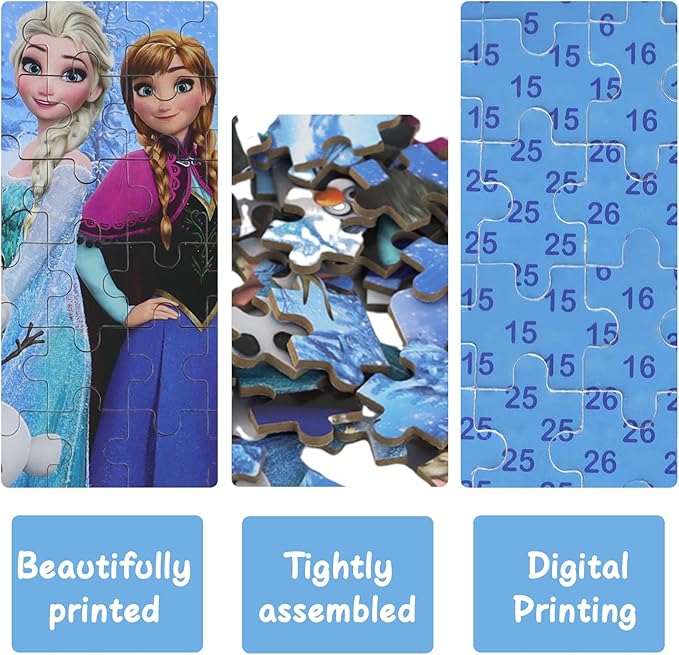 Princess Puzzles for Kids Ages 4-8 60 Pieces Puzzles for Kids Ages 3-5 Princess Puzzle for Girls and Boys Toys Jigsaw Puzzles in a Metal Box Educational Puzzles (Princess 0679)