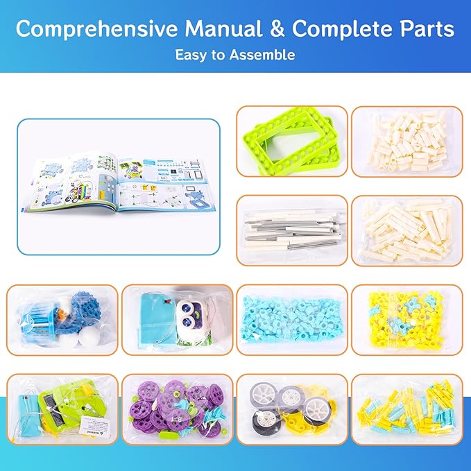 434 PCS STEM Toys Kit for Kids Age 6+ - Build 36+ Robot Models with Solar Power, Gears & Sensors,Science & Engineering Learning Toy for Boys & Girls | Perfect Educational Birthday Gift
