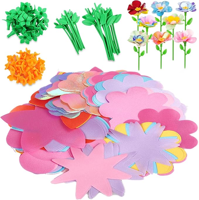YUOIOYU Flower Bouquet Refill Pack – DIY Arts & Crafts Toy Accessories (Main Kit Not Included)