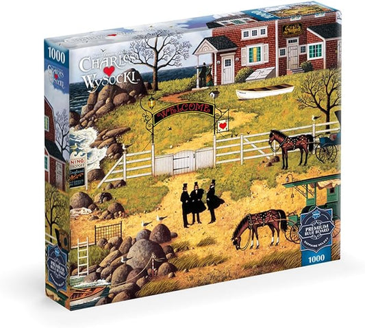 Buffalo Games - Sapphire Select - Charles Wysocki - Formulating The Plan - 1000 Piece Jigsaw Puzzle – Challenging & Fun – Blue Core Puzzle Board – Giftable Display Box - Full Size Poster Included