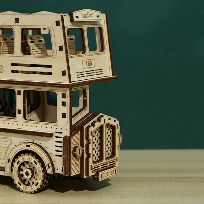 3D Wooden Puzzles Double-Decker Bus Model Kits, Brainteaser and Puzzle for Christmas/Birthday,Gifts for Adults and Teens to Build Combination…