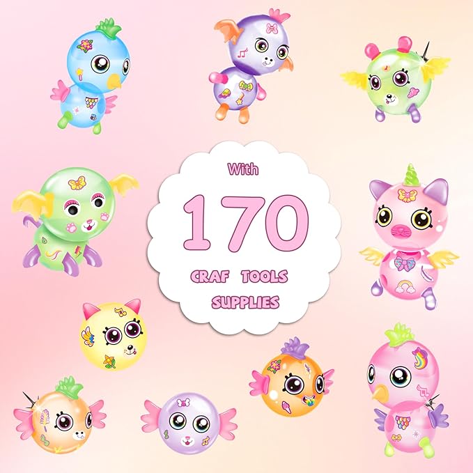 DIY Craft Kits Toys Accessories, Balloon Toy Accessories, Arts & Crafts Toy Accessories for 3 4 5 6 7 8 9 10 11 12 Year Boys and Girls Birthday Gifts