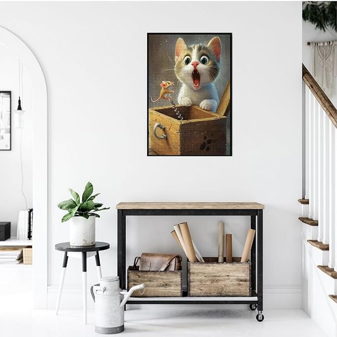 Cat Jigsaw Puzzles 1000 Pieces for Adults，Mouse Puzzles 1000 Pieces，Funny Animal Fantasy Puzzle，Cat Puzzles for Indoor and Challenge Puzzle Gift for Game Nights